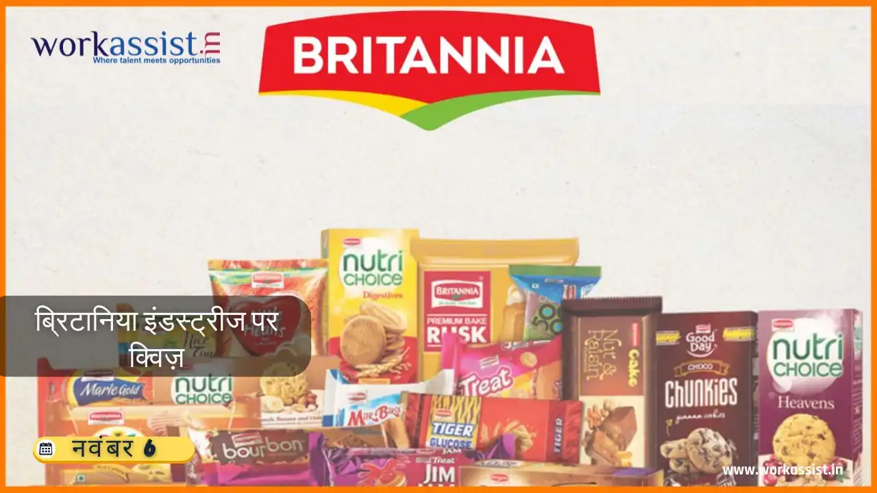 Quiz on Britannia Industries in Hindi